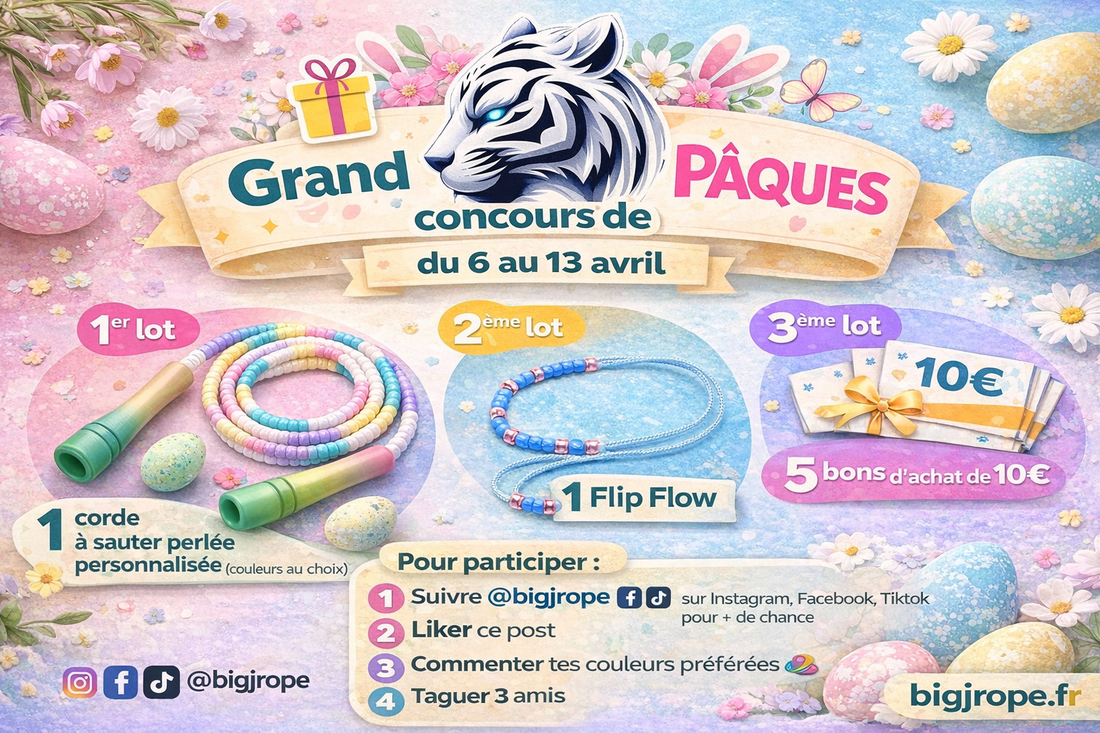 🐣 Grand concours de Pâques Big J Rope : tente de gagner ta corde personnalisée !