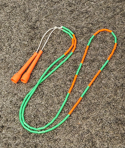 Corde à sauter perlée - Collection Éphémère - Orange et verte