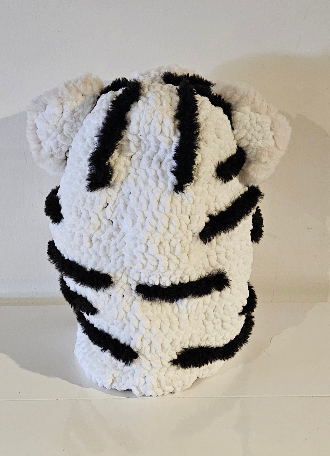 Cagoule Tigre Blanc en Laine