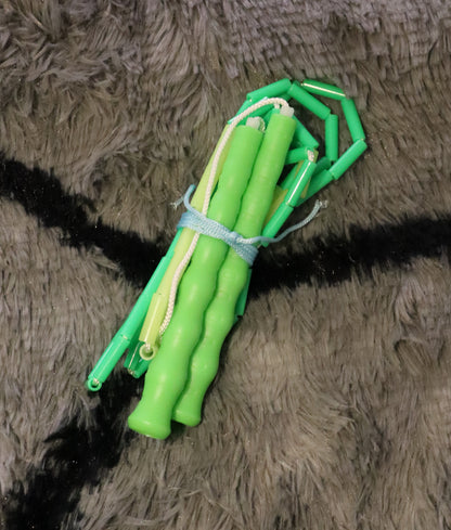 Corde à sauter perlée - Collection Éphémère - Verte et phospho